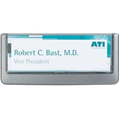 Tür-/Infoschild B149xH52,5mm Sichtfenster Acrylglas Rücken ABS graphit DURABLE (1/5)