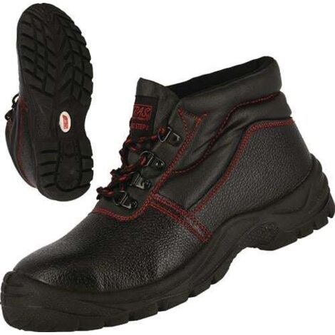 Sicherheitsstiefel BASIC STEP MID Gr.40 schwarz S3 SRC EN20345 Volleder NITRAS (1/4)