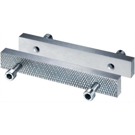 Schraubstockbacke HEUER Front Backen-B.120mm glatt/geriffelt