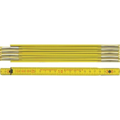 Holzgliedermaßstab, gelb lackiert 1m, EG-III (1/4)