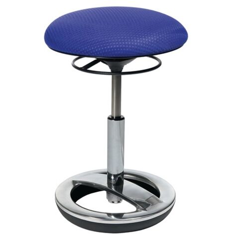 Hocker m.Standfußring Polster blau Sitz-H.440-570mm TOPSTAR (1/5)