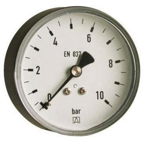 Afriso Rohrfeder-Manometer Manometer 0  10bar Anschluss hinten 1/4 AG Ø 63mm 63539