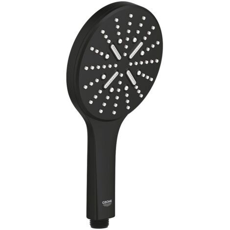Handbrause Grohe Rainshower Smartactive 130, 3 Strahlarten, Ø 130 mm, phantom black - 22127KF0
