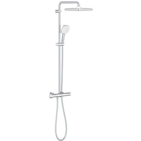 Grohe Tempesta Duschsystem 250 Cube Brause-Thermostat Kopfbrause Tempesta 250 Cube, Chrom, 26689001 (1/5)