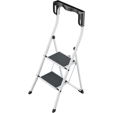 Hailo K75 ComfortLine, Stahl-Trittleiter, 2 Stufen (1/5)