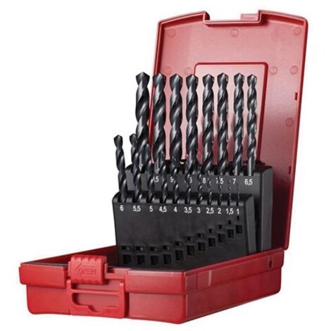 Spiralbohrersatz A190 DIN 338 TypN D.1-10x0,5mm HSS 19tlg.Ku.-Kass.DORMER (1/2)