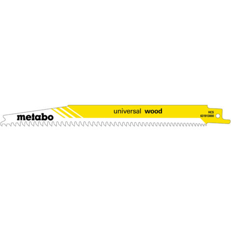 Metabo 5 Säbelsägeblätter universal wood 200 x 1,25 mm, HCS, progressiv (1/2)