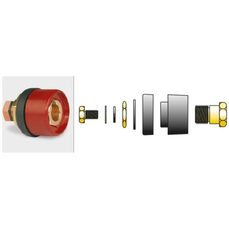 ELMAG Einbaubuchse 35/50/70 mm2, rot, für Zapfen-Ø 13 mm (1/2)
