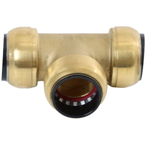 ELMAG T-Steckverbinder Messing SharkBite für Rohr 28 mm (1/2)