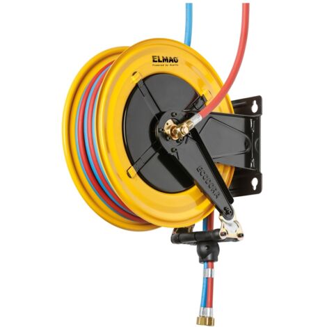 ELMAG INDUSTRIE Schlauchaufroller 530/73, für Sauerstoff/Azetylen, 15m, 2x 8x15mm, 20 bar (1/4)