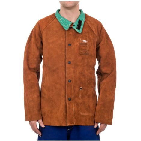 ELMAG Weldas Schweißerjacke 44-7300/P Gr. XL lavabraun-grün (1/5)