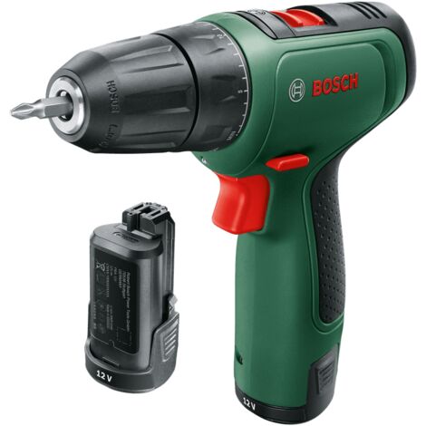 Bosch Akkuschrauber EasyDrill 1200 + 34tlg. Zubehör Set (2 Akku, 12 Volt System, SchraubØ in Holz 20 mm)