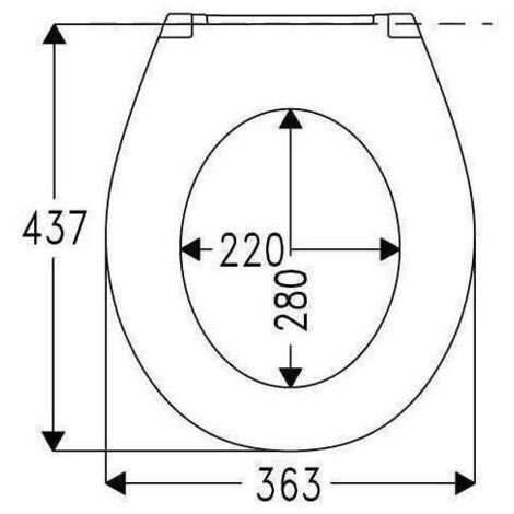 HARO WC-Sitz Lago weiß Bügelscharnier Edelstahl B0302Y