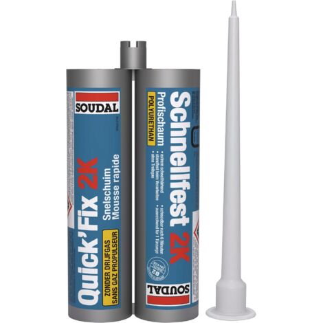2K-Zargenschnellschaum QUICK FIX 210 ml B2 beige o.Einw.-Handsch.Doppelkartusche (1/4)