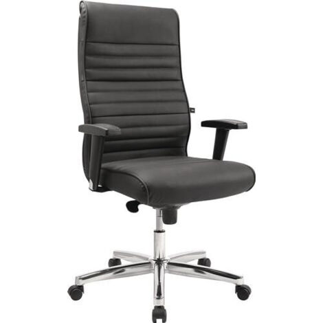 Chefsessel Leder schwarz schwarz m.Armlehne 440-550mm TOPSTAR (1/3)