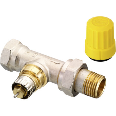 Danfoss Ventilgehäuse RA-UN 15 R 1/2", Durchgangsausführung, matt vernickelt