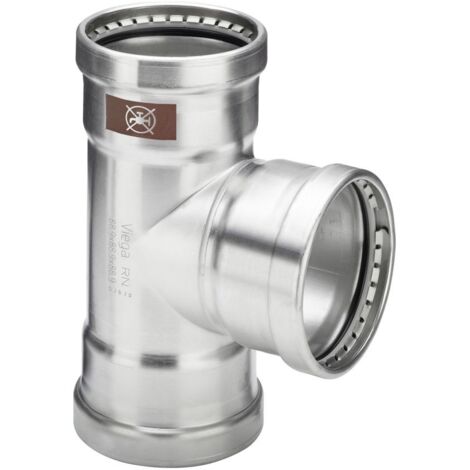 Viega T-Stück mit SC Temponox XL 1718XL in 108,0x54x108,0mm Stahl nichtrostend (1/2)