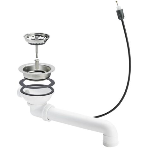 Viega Ablaufventil für Spülen 11/2 mit Bowdenzug, Kunststoff weiß