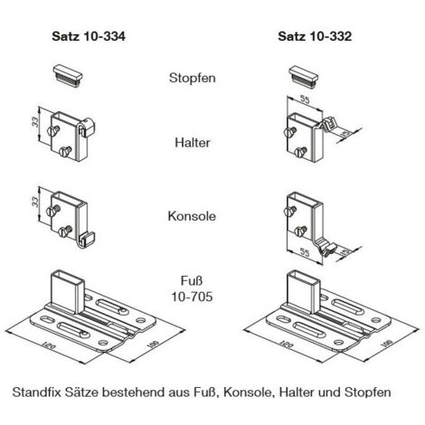 Vono Standfuss m.Befestigungsteilen f.10K/11K/11KC Nr.332 (Z0MS000F0001000) (1/3)