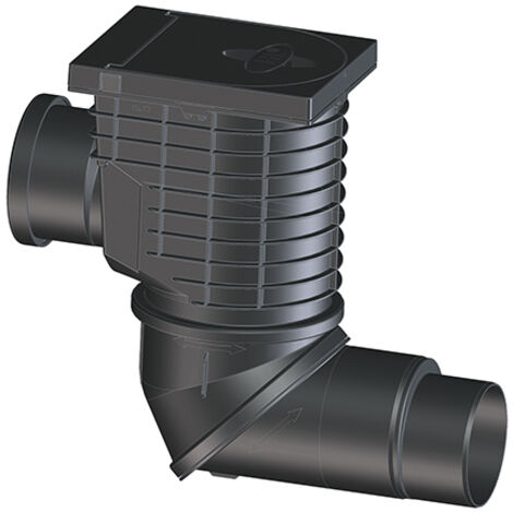HL600NHO Regensinkkasten horizontal, DN110-Zugang und DN110/125-Abgang
