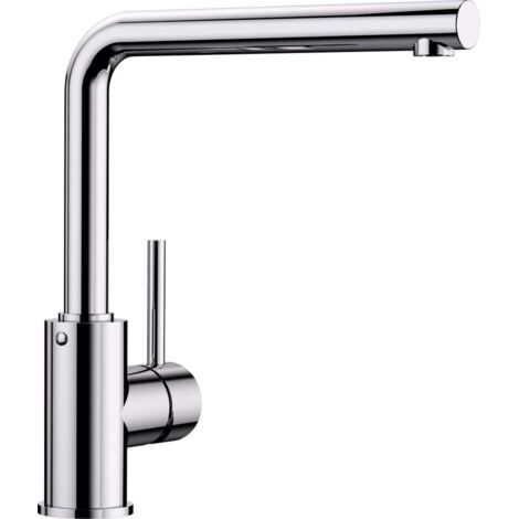 Blanco – Küchenarmatur Chrom – 1-Loch Standarmatur – Dreharm 360° – Keramische Kartusche – Flexible Anschlussschläuche 350mm – 519414 (1/6)