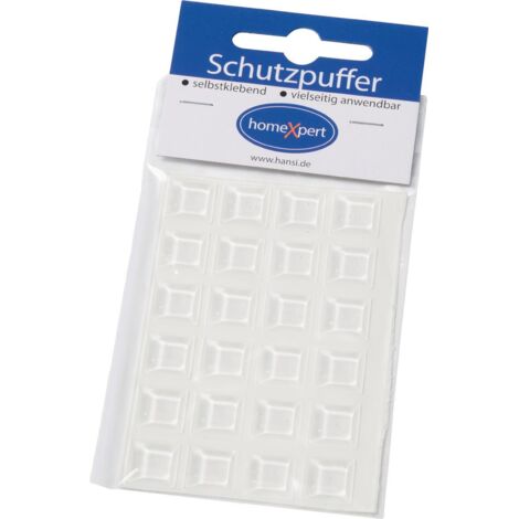 Schutzpuffer Clear 12,7 mm Kunststoff transparent Quadrat selbstklebend