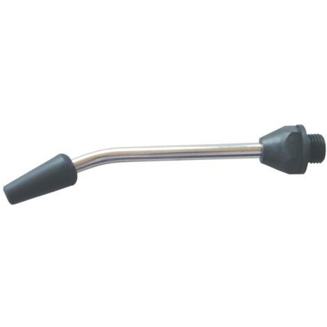ELMAG Verlängerungsdüse, gebogen (Stahl, vernickelt), Bohrung 2,3mm, mit Gummiaufsatz 110mm, AG M12x1,25, Ausblaspistolen (1/2)