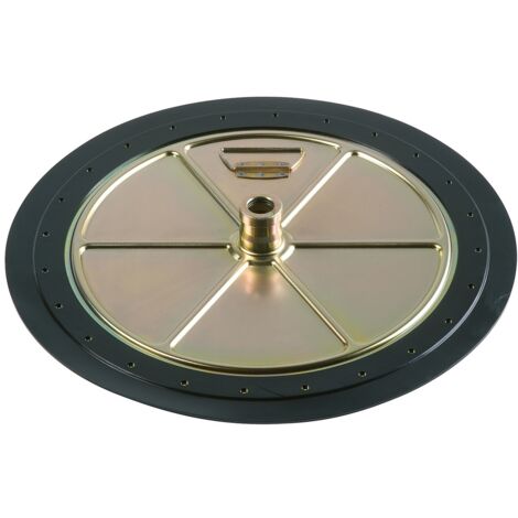ELMAG Folgeplatte 0E66590 Durchmesser 585 mm  für Fässer mit Innen-Ø 540-580 mm und Stutzen-Ø 30 mm (1/2)