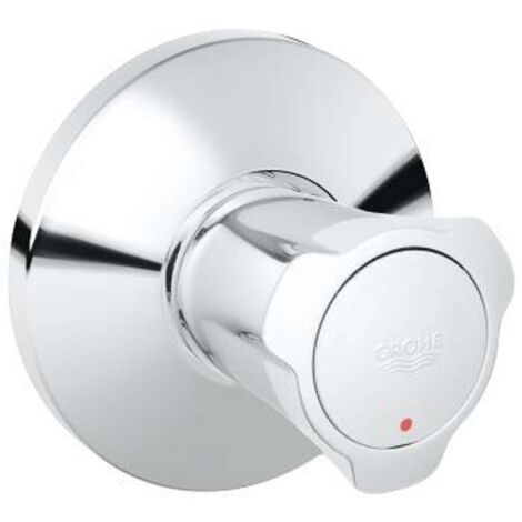 Grohe – Kugelhahn 3/4 für Rapido C – Einbautiefe 20-80mm – Wärmeisolierter Metallgriff – Rosette mit Wandabdichtung – 19809001 (1/6)