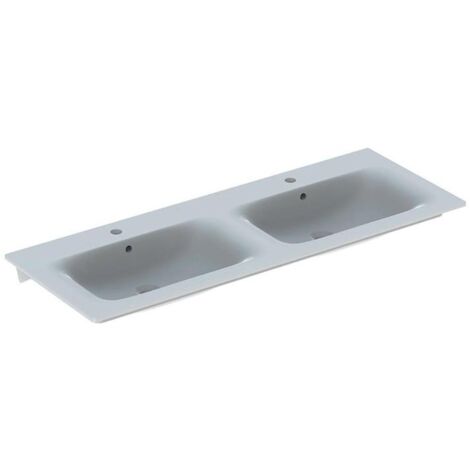GE Renova Plan Doppelmöbelwaschtisch 130x48cm, m. Hl., m. Ül., weiß (1/5)