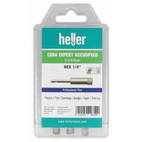 Heller Cera Expert Accuspeed Feinsteinzeugbohrer, set 3-teilig Durchmesser 6/8/10 (1/4)