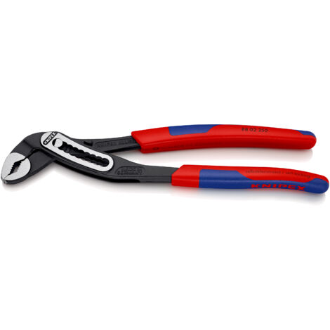 KNIPEX 88 02 250 Alligator® Wasserpumpenzange mit schlanken Mehrkomponenten-Hüllen schwarz atramentiert 250 mm