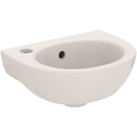 Ideal Standard Handwaschbecken EUROVIT HL links m ÜL 350x260x160mm weiß weiß
