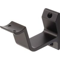 Handlaufträger 3552 Alu.schwarz ku.-besch.gewölbte Auflage