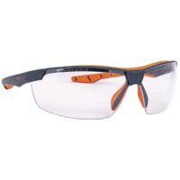 Schutzbrille Flexor Plus EN 166 Fassung:dunkelgrau-orange Scheibe:klar PC INFIEL