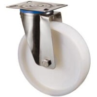 Lenkrolle D.100mm Trgf.130kg Ku.Platte L95xB80mm
