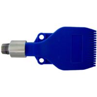 ELMAG Flachstrahldüse, 16-Loch, für Ausblaspistolen, POM(Düse)/Alu(Adapter)
