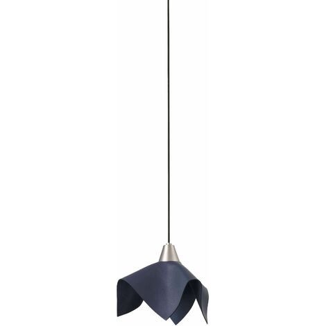 Fauna blue leather hanging lamp