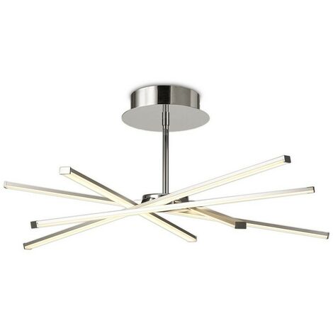 Integrated LED ceiling light Star Silver 1 bulb 25.5cm