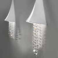 Design wall light in FONTE DI LUCE matt white crystal 1 light