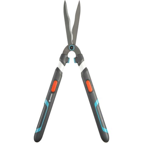 GARDENA Cesoie per siepi TeleCut: lame ondulate da 23 cm, manici telescopici, lunghezza 70 - 90 cm, affilatura di precisione con rivestimento antiaderente (12304-20)
