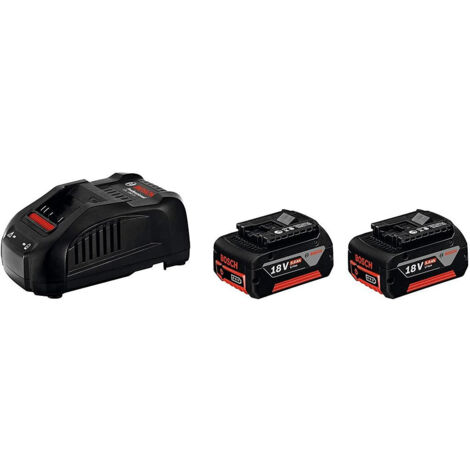 2 batterie GBA 18V 5.0Ah + caricabatteria GAL 1880 CV - BOSCH - 1600A00B8J