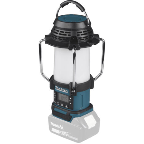 Makita - Radio AKU da lavoro 18V con lampada LED 260 lm, senza batteria e caricabatteria DMR055