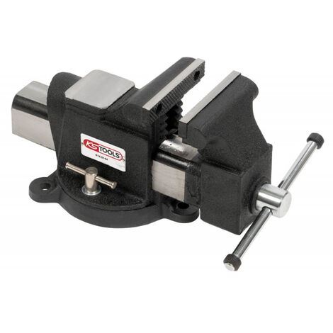 KS TOOLS Morsa in acciaio con base rotante 125 mm - 914.0145