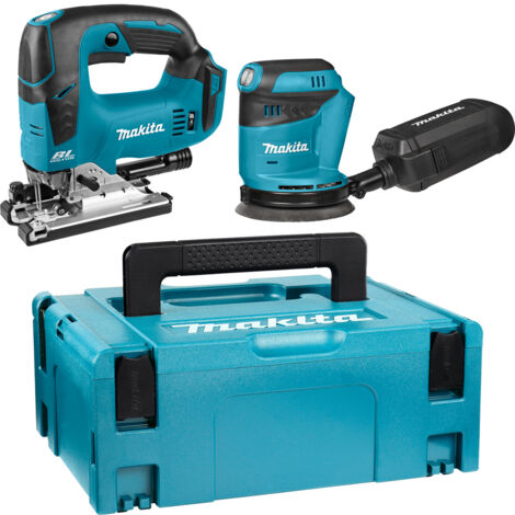 Seghetto alternativo DJV182 + Levigatrice eccentrica DB O180 nu makpac - MAKITA - DLX2276J