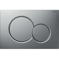 Placca Geberit Sigma01 Round Cromato Satinato Doppio Tasto 115.770.JQ.5 Cromo Satinato