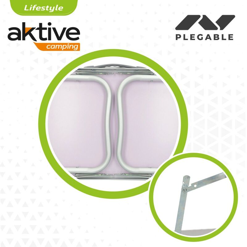 Aktive Mesa plegable baja para camping 60x40x40 cm blanco desde 20,95 €