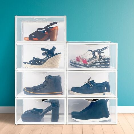 WOLTU 8X Cajas de Zapatos Transparentes Cajas para Zapatos de