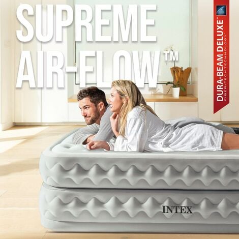 Colchón hinchable doble para interior y exterior, cama inflable con válvula  de inflado rápido y parche de reparación