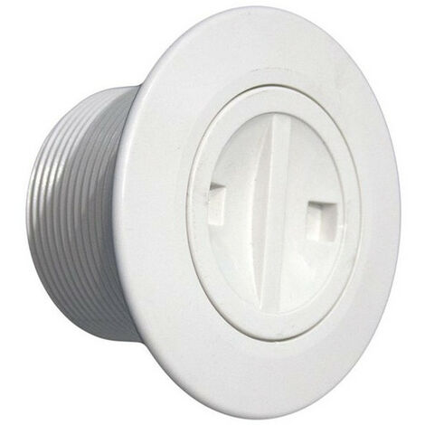Astralpool – Prise balai béton avec bouchon – Ø 2' fileté mâle – Ø 1'1/2 femelle à visser – Matériau ABS traité anti-UV pour piscine traditionnelle